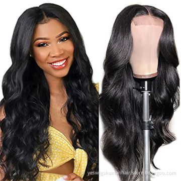 Wholesale Mink Brazilian Virgin Body Wave Hair Lace Closure Wig Natural Human Hair Cheap 5X5 Lace Closure Wigs For Black Women